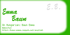 emma baun business card